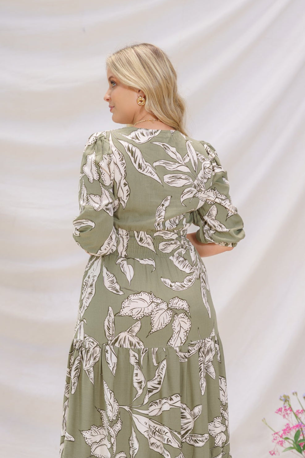 Vestido elegante mujer verde - Celine