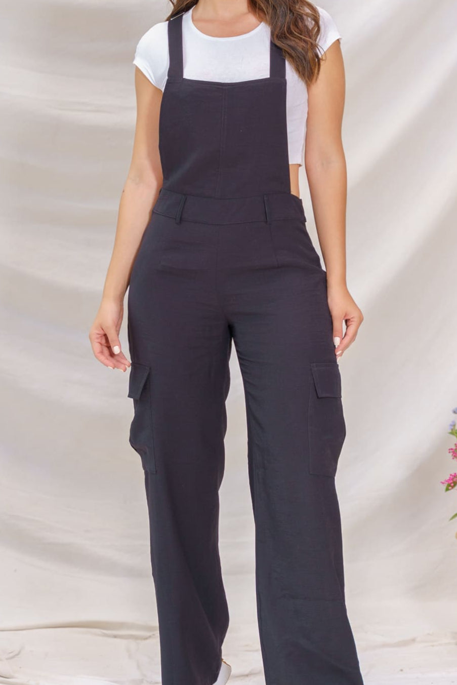 Enterizo Tipo Overol con Bolsillos Cargo - Mavi