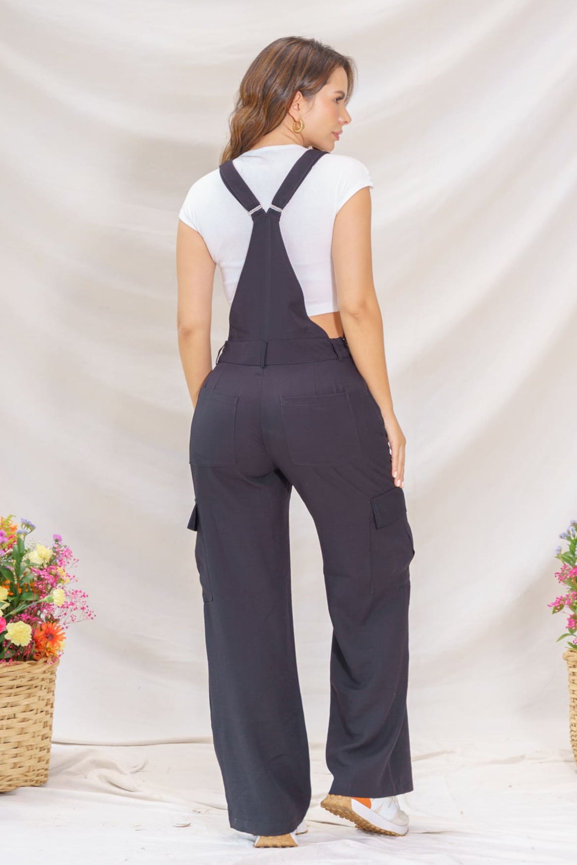 Enterizo Tipo Overol con Bolsillos Cargo - Mavi