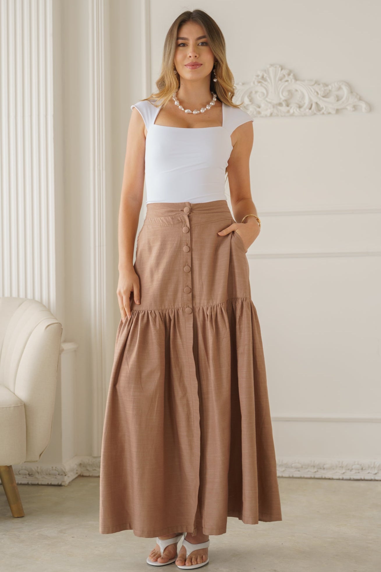 White shirt for women - April