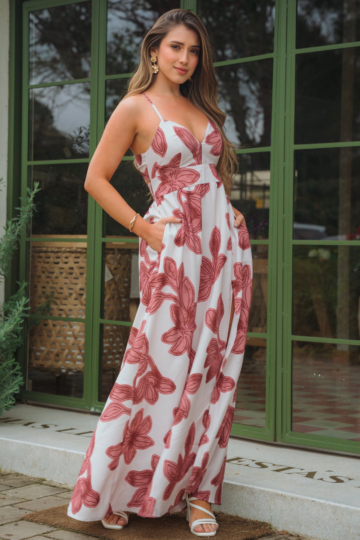 Vestido Largo Playero - Miel