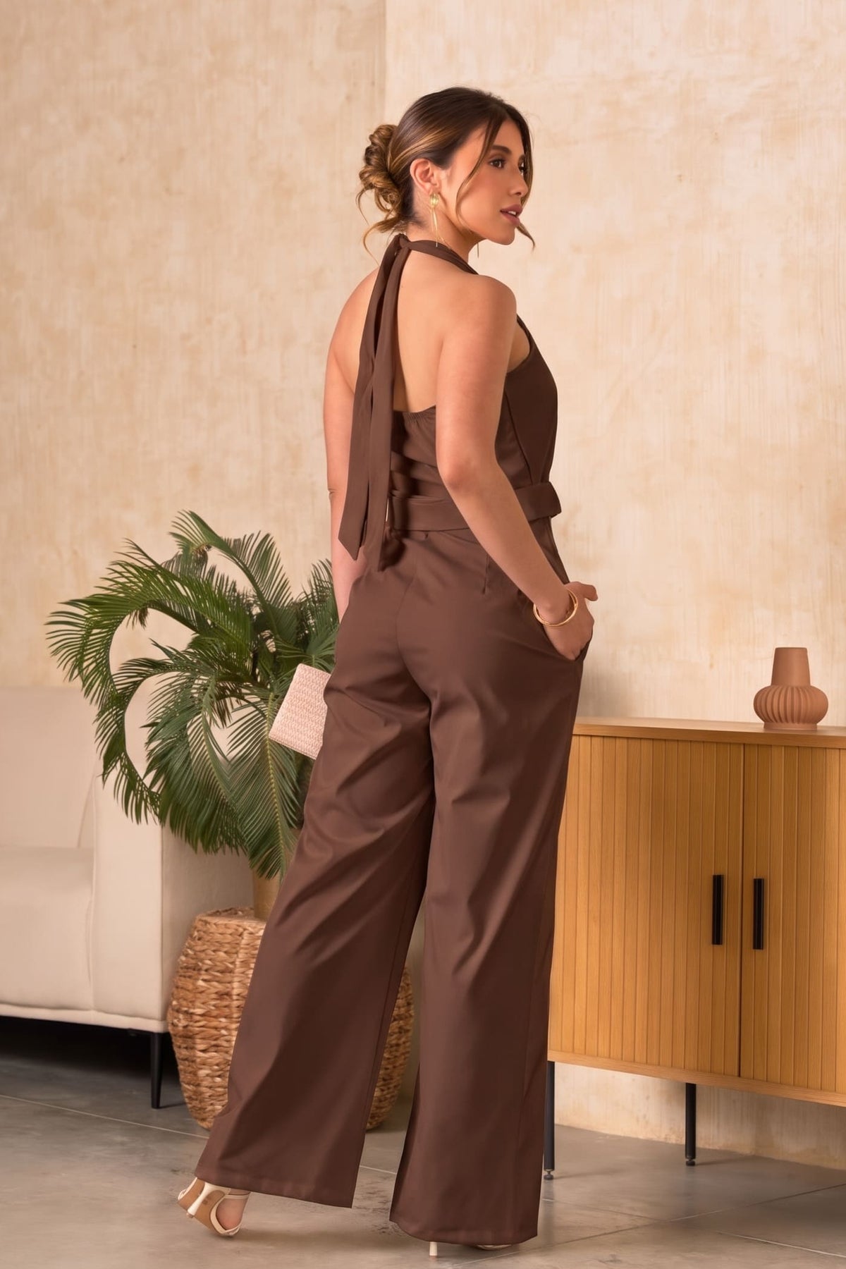 Enterizo Elegante Rocio Cafe