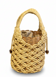 Bolso Cesta Macramé - Beige