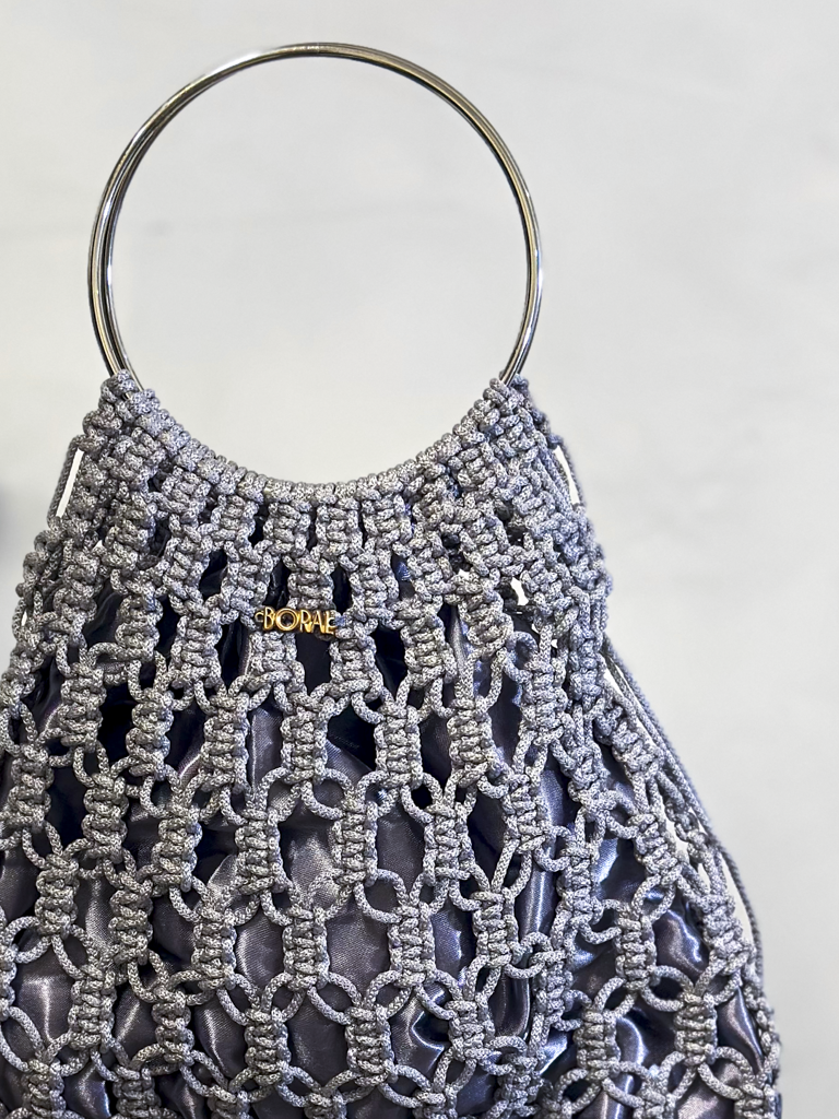 Bolso Macramé - Gris