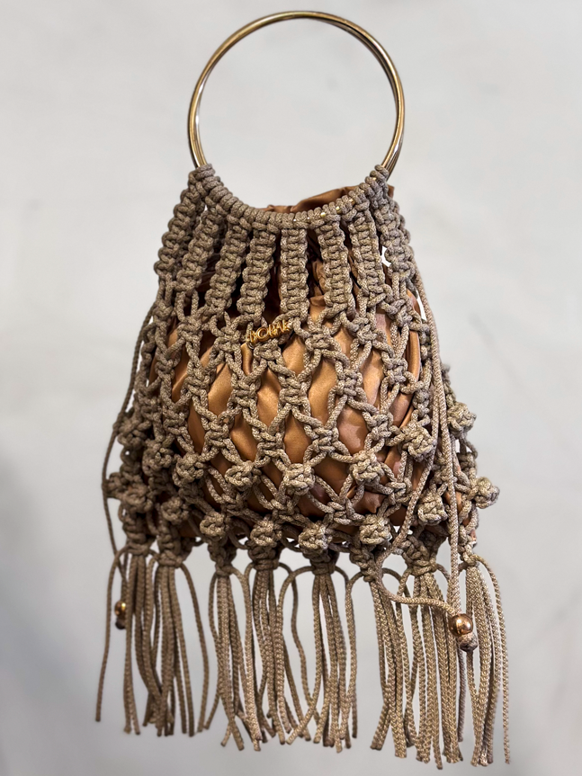 Bolso Macramé - Camel