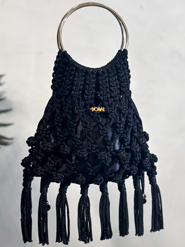 Bolso Macramé - Negro