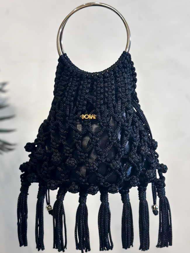 Bolso Macramé - Negro