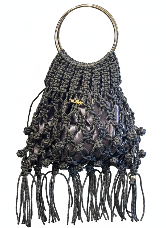 Bolso Macramé - Gris
