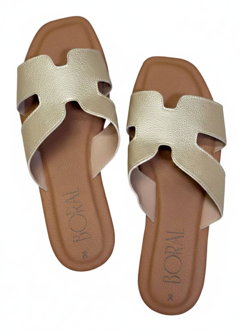 Sandalias Planas - Dorado