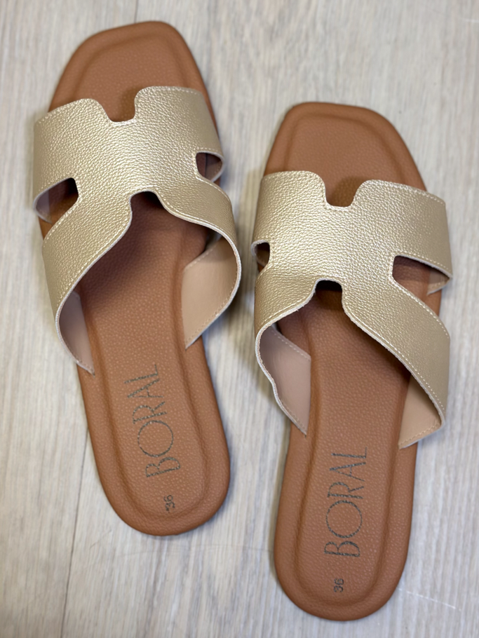 Sandalias Planas - Dorado