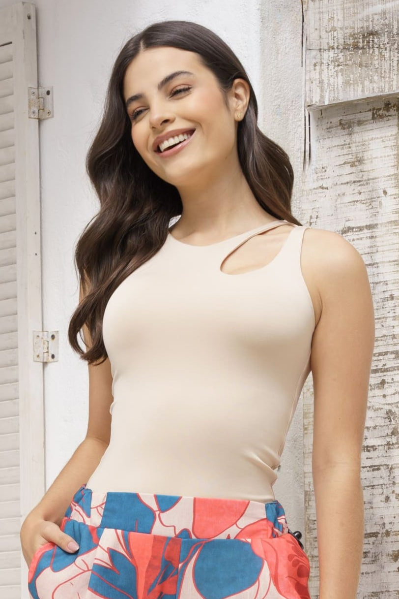 Blusa Larga - Beige