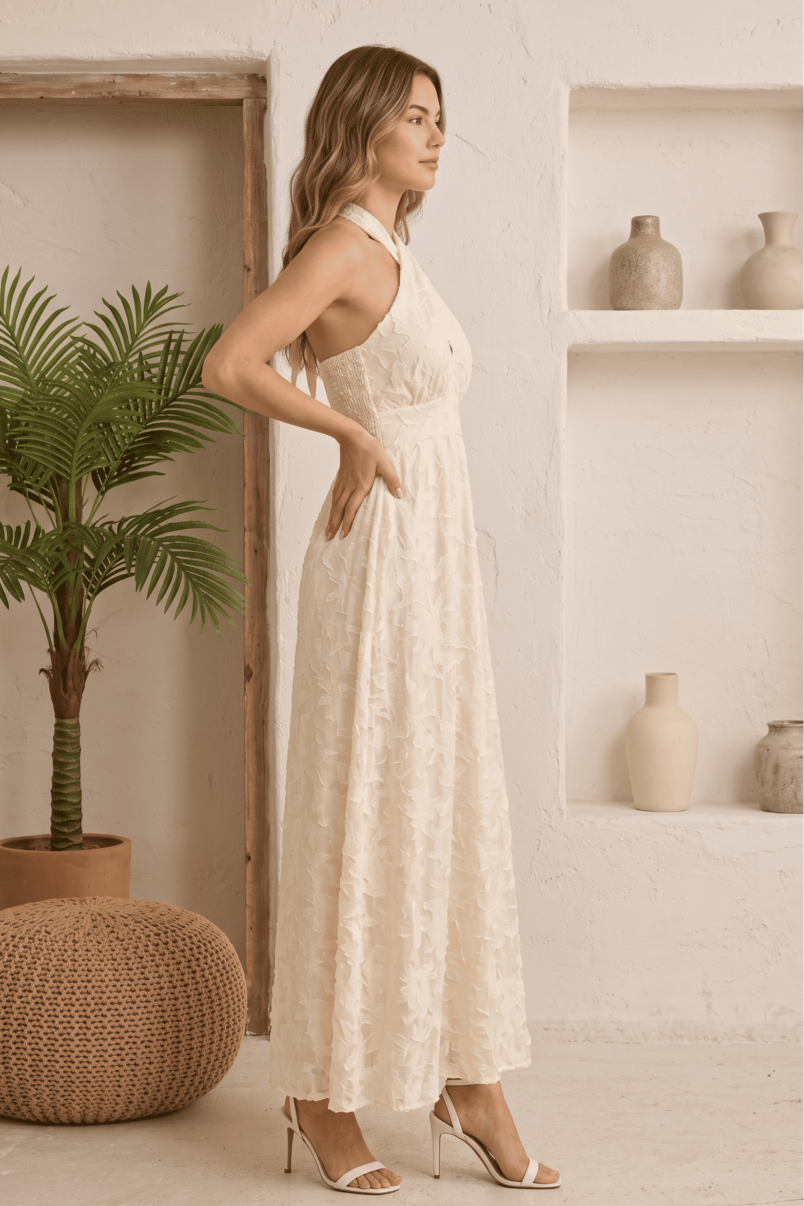 Vestido Largo Texturizado Venus