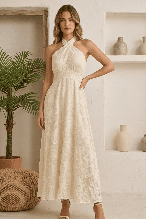 Vestido Largo Texturizado Venus