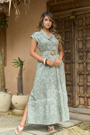 Vestido Largo Rhea Verde