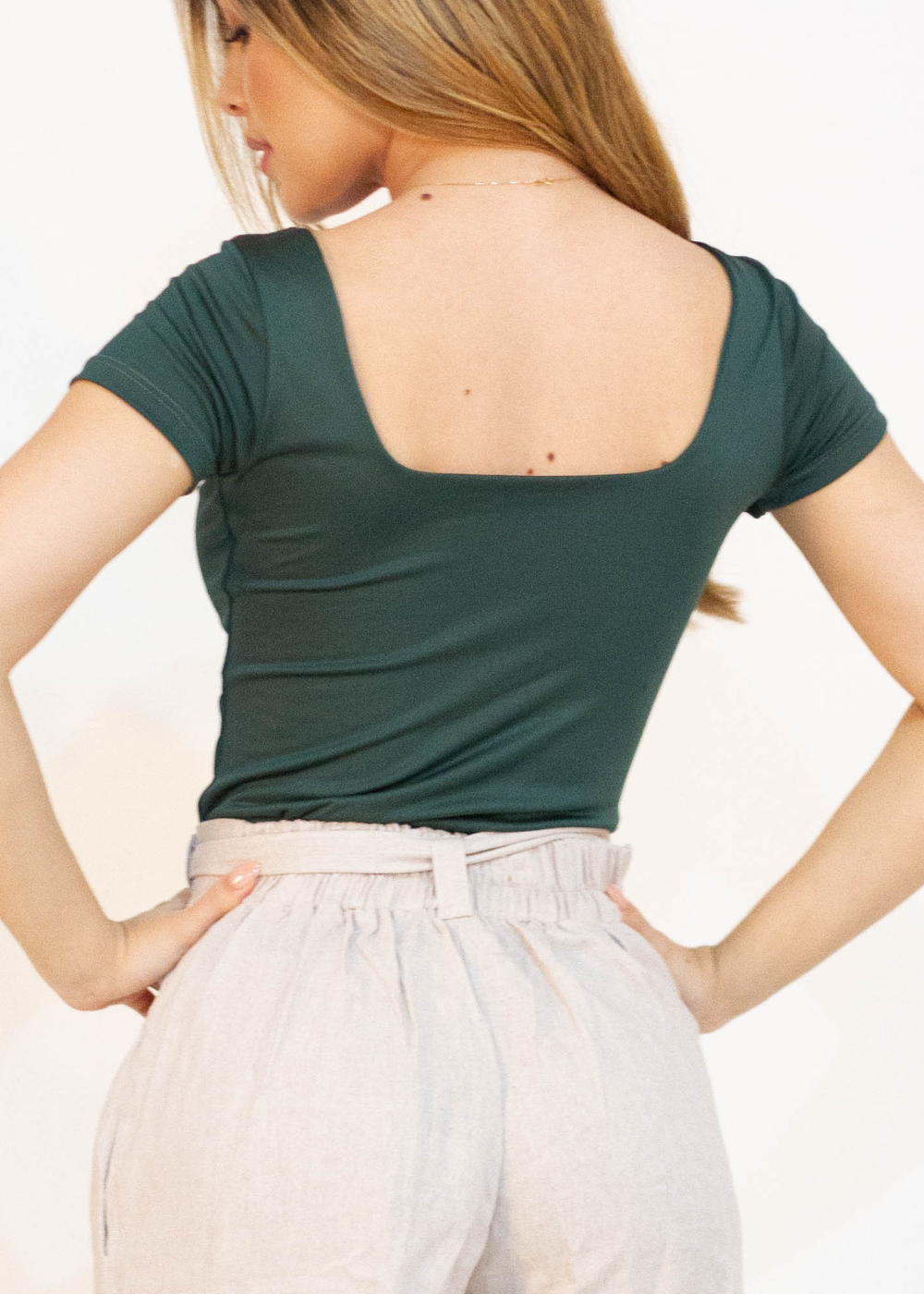 Long blouse size U - Olive Green