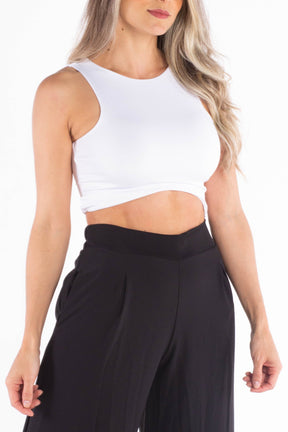 Croptop sleeve siza - White